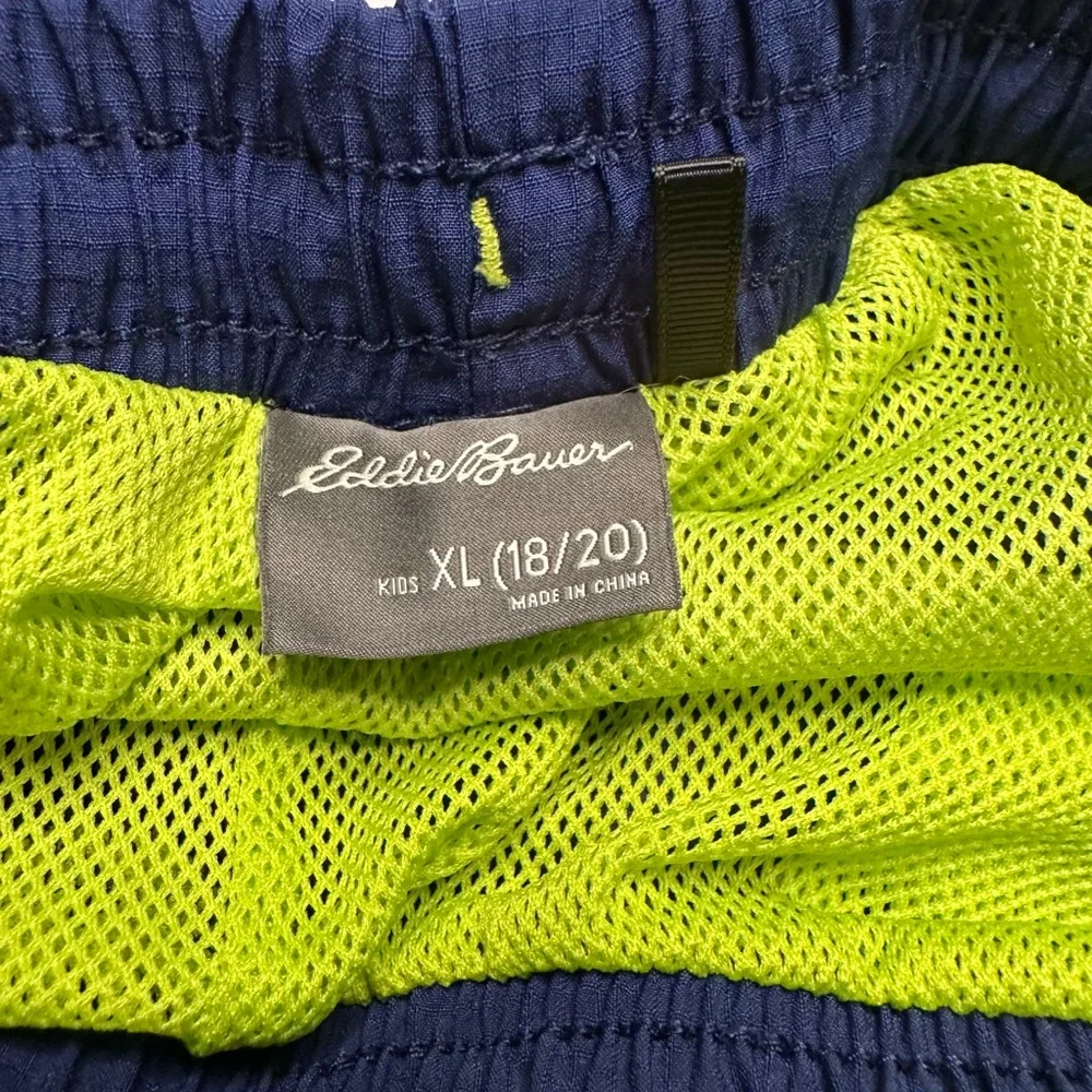 Eddie Bauer‎ Boys Swim Trunks XL 18/20 Pockets Blue Green